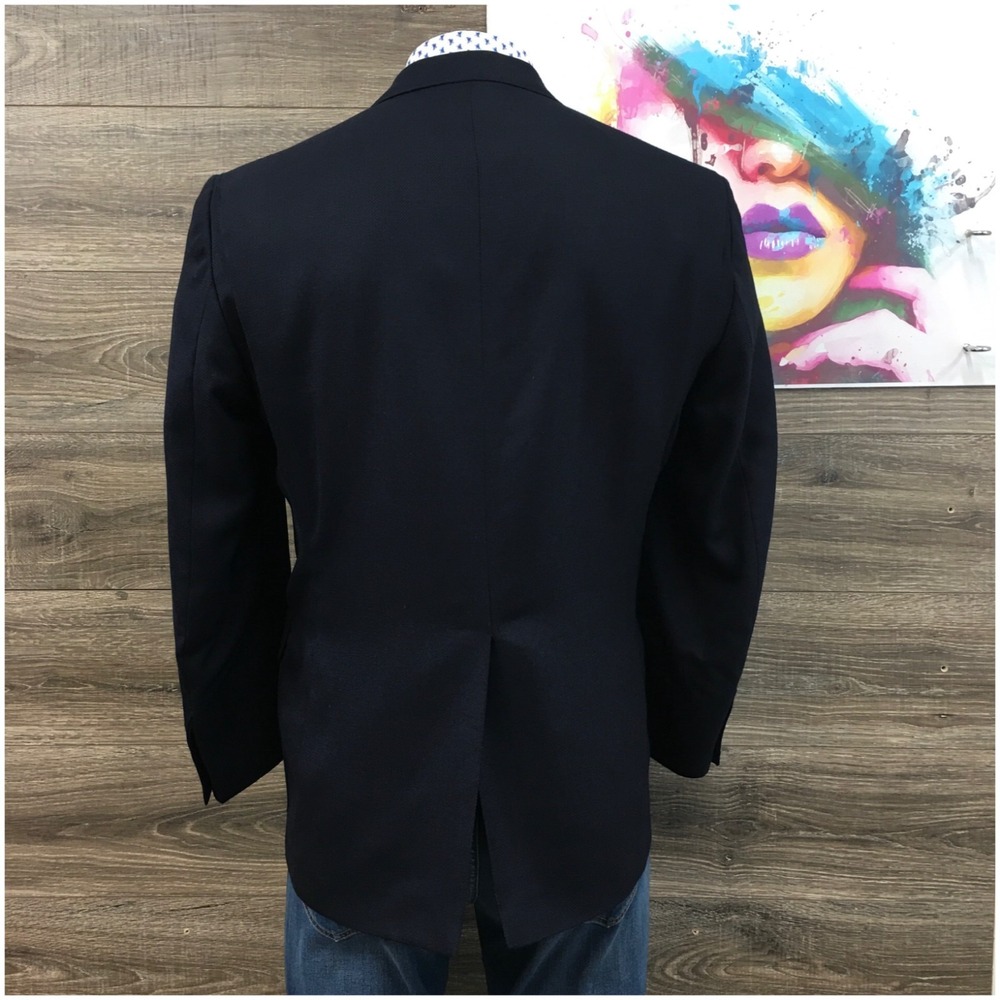 ORVIS Mens Navy Blazer Sport Coat Casual Jacket Size 42R Classic Wool Suit USA - Picture 11 of 13